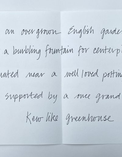Overgrown english garden journal page