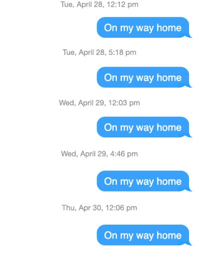 iPhone text conversation